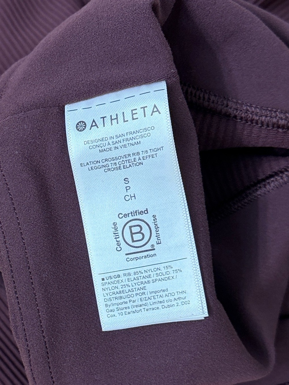 Athleta Elation Crossover Ribbed 7/8 Tight Leggings - Picture 5 of 6